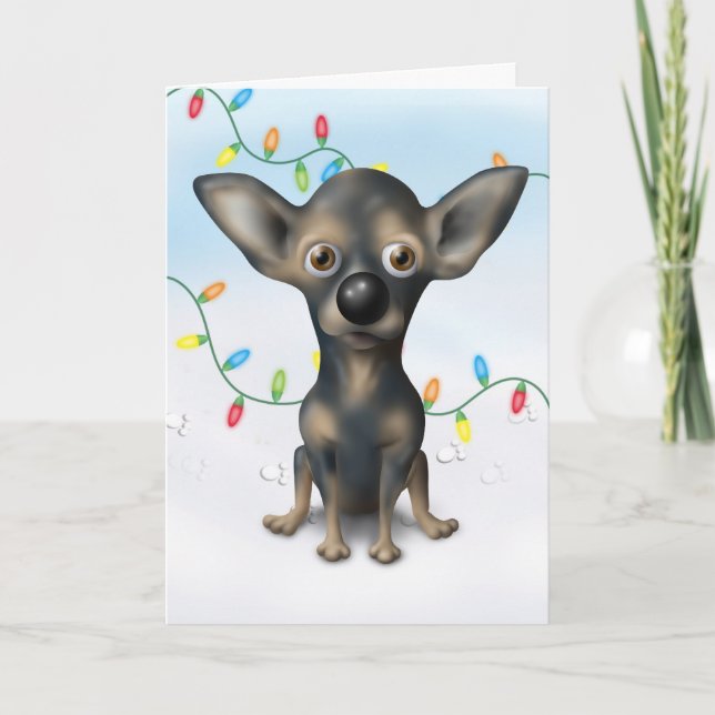 Tarjeta Festiva Chihuahua 2 Navidades (Anverso)