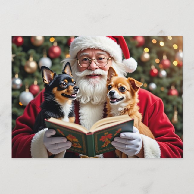 Tarjeta Festiva Chihuahua Christmas Card (Anverso)
