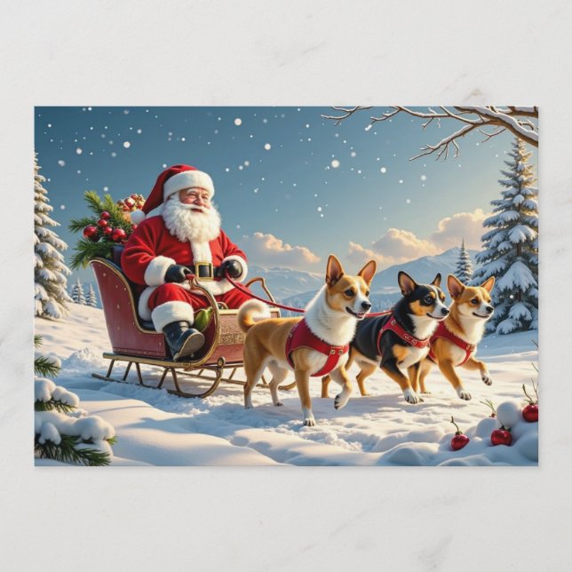 Tarjeta Festiva Chihuahua Christmas Card (Anverso)