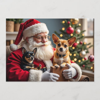Tarjeta Festiva Chihuahua Christmas Card