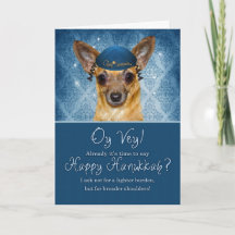 Chihuahua divertido de Hanukkah con una Yamulca