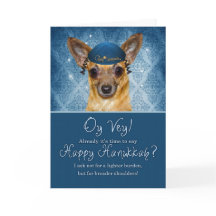 Chihuahua divertido de Hanukkah con una Yamulca