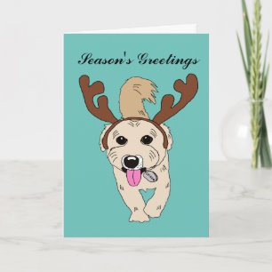 Tarjeta Festiva Chiko el perro de rescate