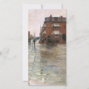 Tarjeta Festiva Childe Hassam - Día de Lluvia, Boston
