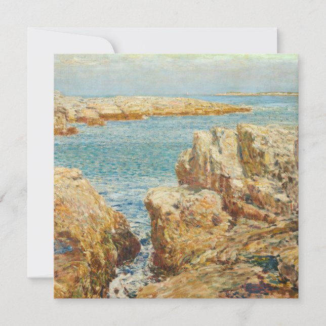 Tarjeta Festiva Childe Hassam - Escena Costera, Islas De Shoales (Anverso)