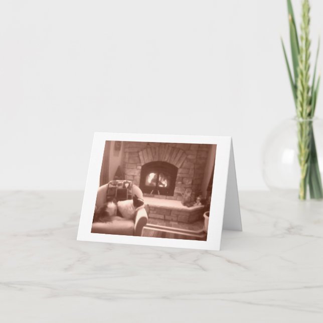 Tarjeta Festiva Chimenea (Anverso)