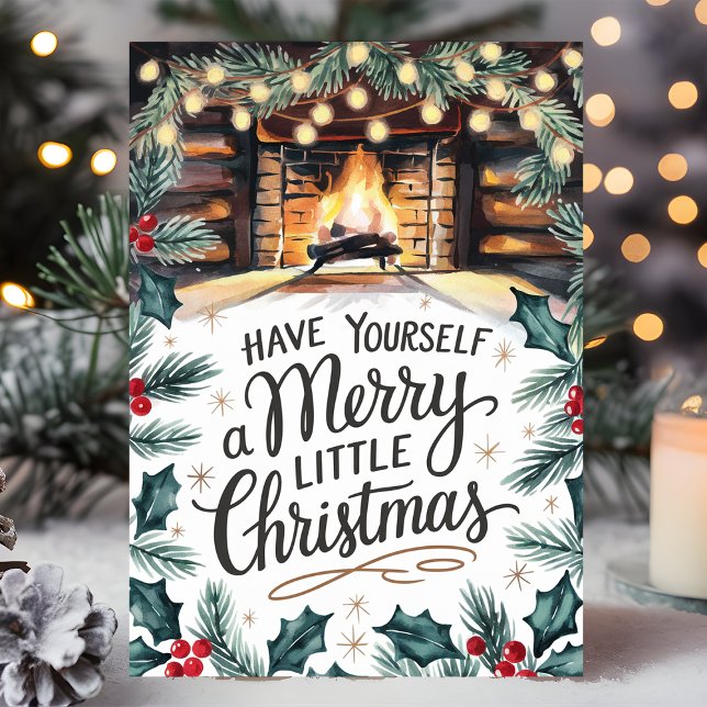 Tarjeta Festiva Chimenea Navideña Alegre (Subido por el creador)