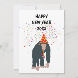 Tarjeta Festiva Chimpancé de monos está de fiesta con animales Fie