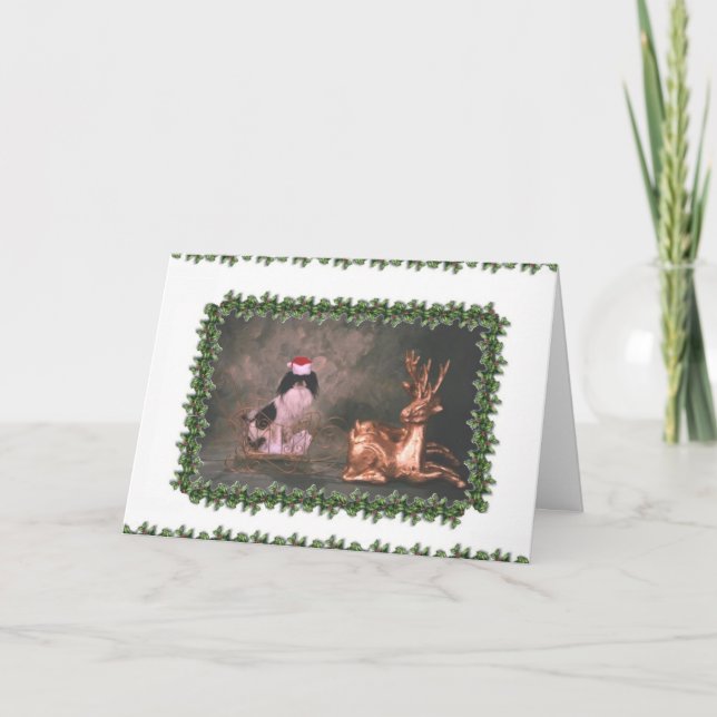 Tarjeta Festiva Chin Navidades_sleigh (Anverso)