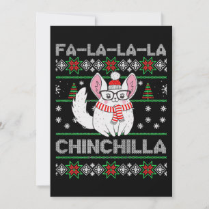 Tarjeta Festiva Chinchilla Christmas Ugly Gift For Chinchilla Love