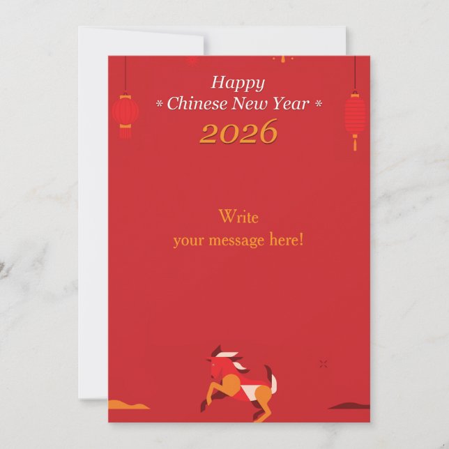 Tarjeta Festiva Chinese New Year (Anverso)