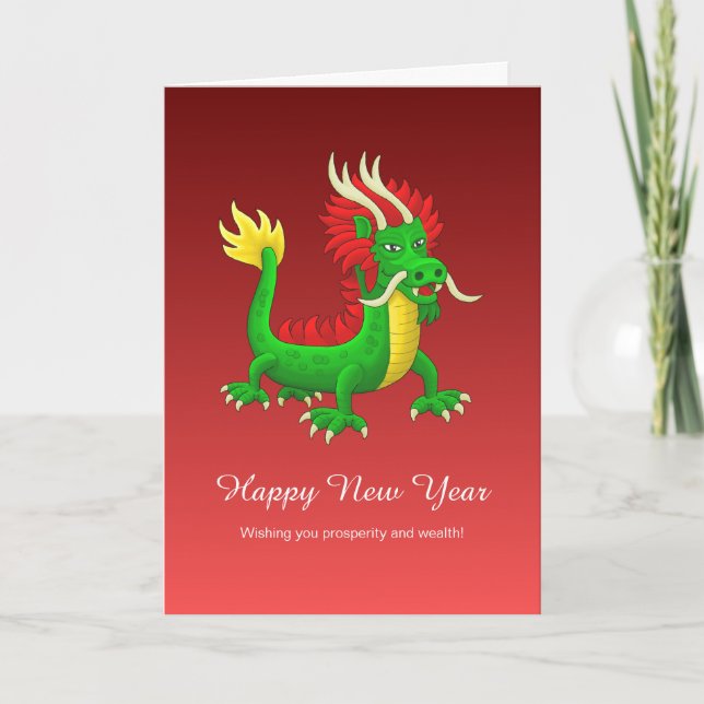 Tarjeta Festiva Chinese New Year Dragon (Anverso)