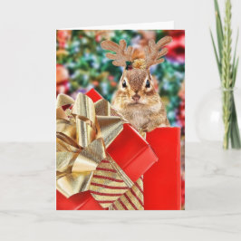 Tarjeta Festiva Chipmunk, Navidades inteligentes