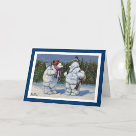 Tarjeta Festiva Chiristmas vacacionales de invierno cutáneo