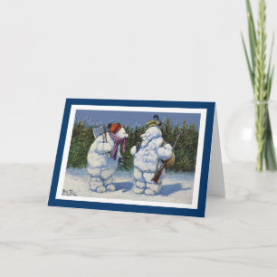 Tarjeta Festiva Chiristmas vacacionales de invierno cutáneo