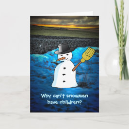 Tarjeta Festiva Chiste divertido de Snowman