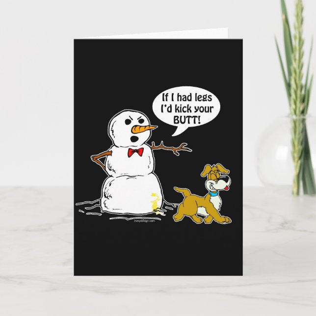 Tarjeta Festiva Chiste Snowman (Anverso)