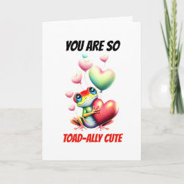 Tarjeta Festiva Chistes de ranas | Pun del día de San Valentín de 
