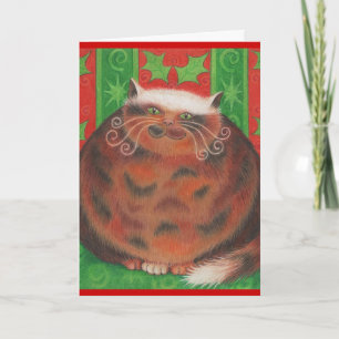 Tarjeta Festiva Chistmas Pud "Purrfect Navidades grettings card