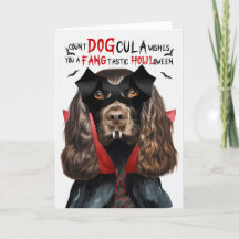 Chocolate Cocker Dog Funny Count DOGcula Halloween