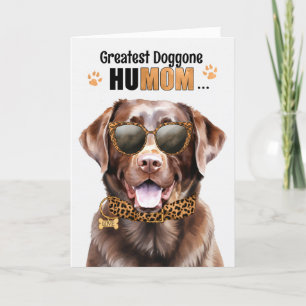 Tarjeta Festiva Chocolate Labrador Perro más grande HuMOM Día de l