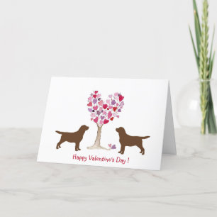 Tarjeta Festiva Chocolate Labrador Valentine