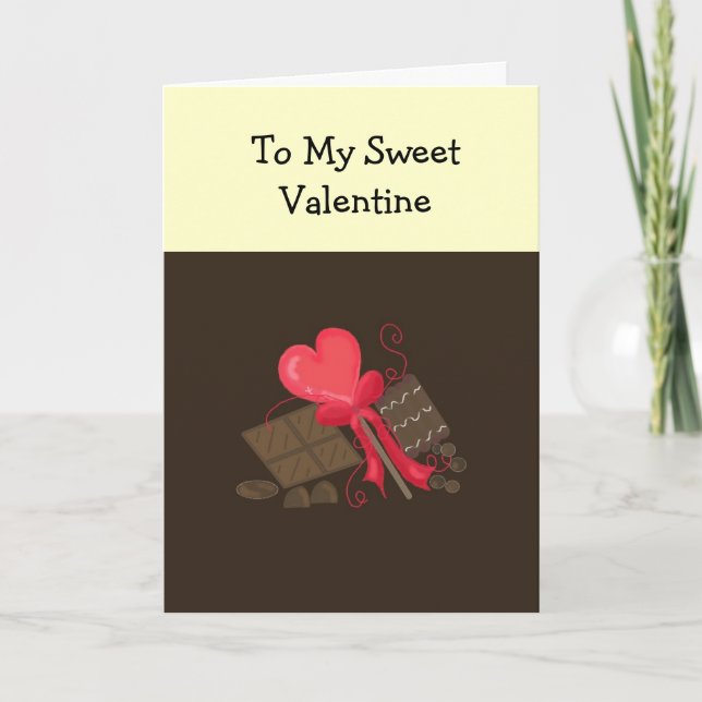 Tarjeta Festiva Chocolate para mi San Valentín (Anverso)