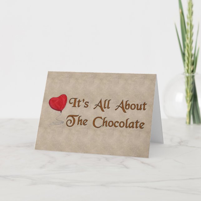 Tarjeta Festiva Chocolate Valentine (Anverso)