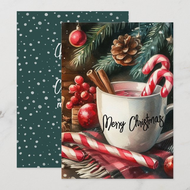 Tarjeta Festiva Chocolate y Felicidad (Anverso / Reverso)