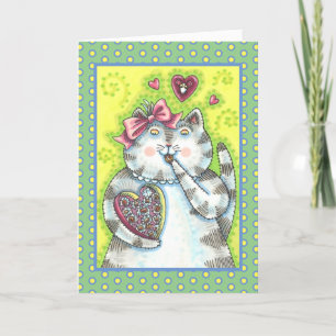 TARJETA FESTIVA CHOCOLATES DEL ADMIRADOR SECRETO DE KITTEN, VALENT