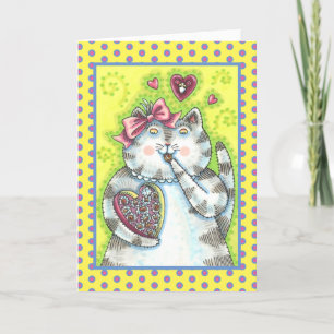 TARJETA FESTIVA CHOCOLATES DEL ADMIRADOR SECRETO DE KITTEN, VALENT