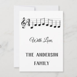 Tarjeta Festiva Chorers We Wish You a Merry Christmas Music Notes