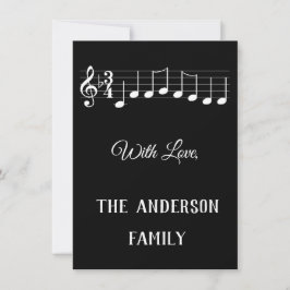 Tarjeta Festiva Chorers We Wish You a Merry Christmas Music Notes