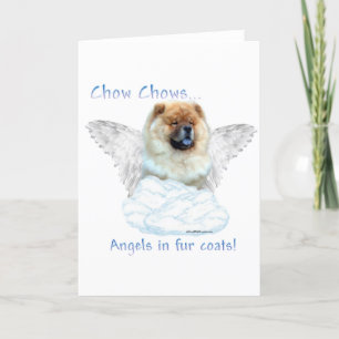 Tarjeta Festiva Chow Chow Angel