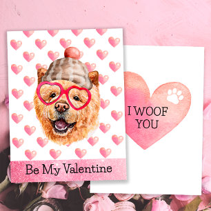 Tarjeta Festiva Chow Chow Divertido Te Amo Perro Día de San Valent