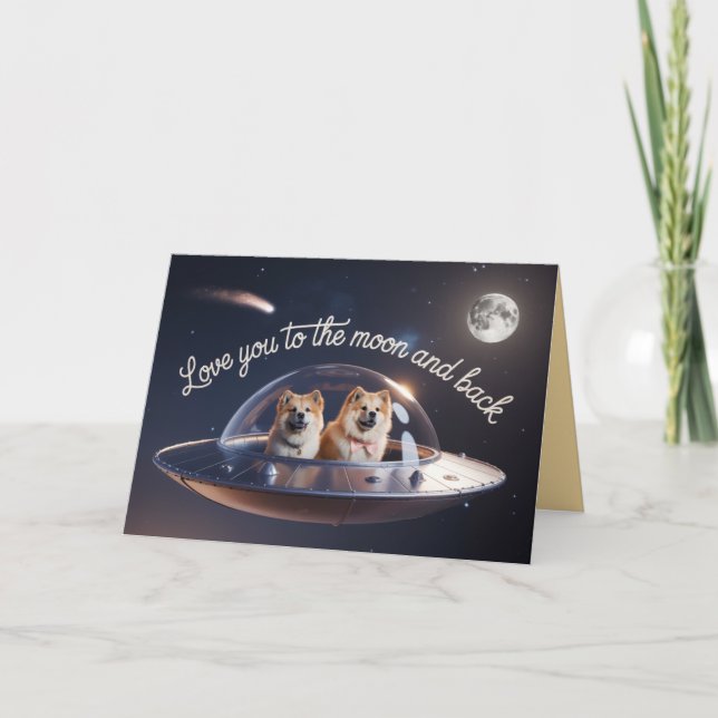 Tarjeta Festiva Chow Chow Valentine Card (Anverso)