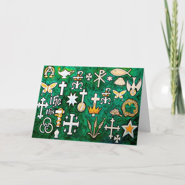 Tarjeta Festiva Chrismons (Anverso)