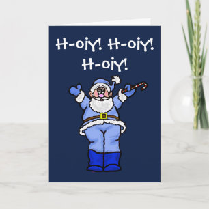 Tarjeta Festiva Chrismukkah Santa Funny Greet Card