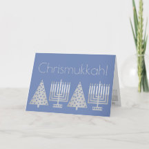 Chrismukkah Silver Blue Holiday Añadir la foto