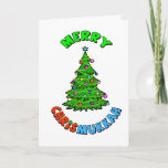 Tarjeta Festiva Chrismukkah Star of David Christmas Tree Card<br><div class="desc">El término "Chrismukkah" comenzó en 2003 en un programa de televisión llamado "The O.C." Se puede interpretar como (1) la mezcla de Navidades y Hanukkah durante la temporada de vacaciones en hogares donde uno es judío y uno es cristiano protestante. Es una manera de celebrar ambos lados de una familia...</div>