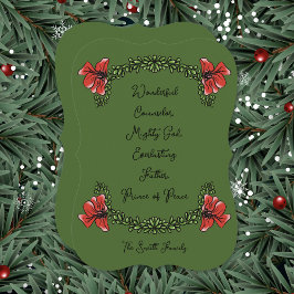 Tarjeta Festiva Christian Christmas Card