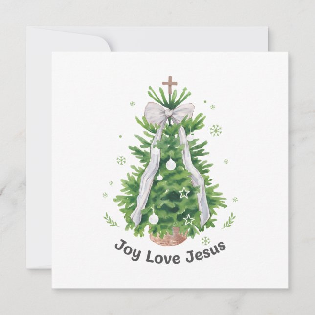 Tarjeta Festiva Christian Coquette Christmas Tree  (Anverso)