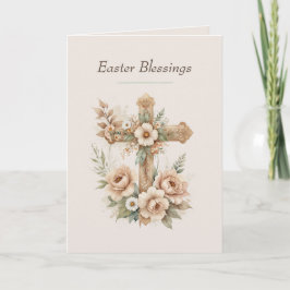 Tarjeta Festiva Christian Easter Cards, Religious Blessing Cross
