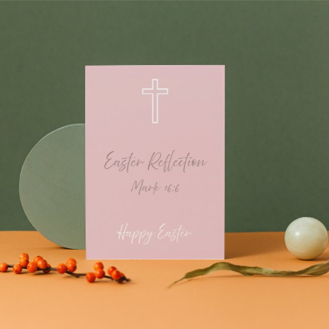 Tarjeta Festiva Christian Easter Reflection Card – Mark 16:6 Bible (Subido por el creador)