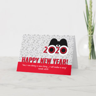 Tarjeta Festiva Christian, ESTOY HACIENDO UNA NUEVA COSA Año Nuevo
