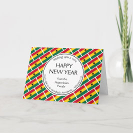 Tarjeta Festiva Christian GHANA Feliz Año Nuevo