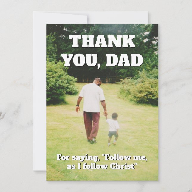 Tarjeta Festiva Christian GRACIAS POR EL DÍA DE LOS PADRES PADRES (Anverso)