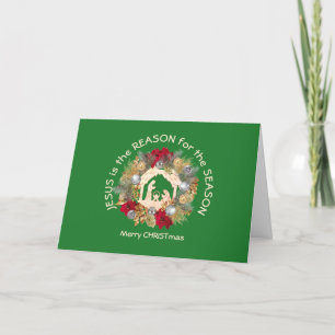 Tarjeta Festiva Christian JESUS ES LA RAZÓN DE LOS Navidades