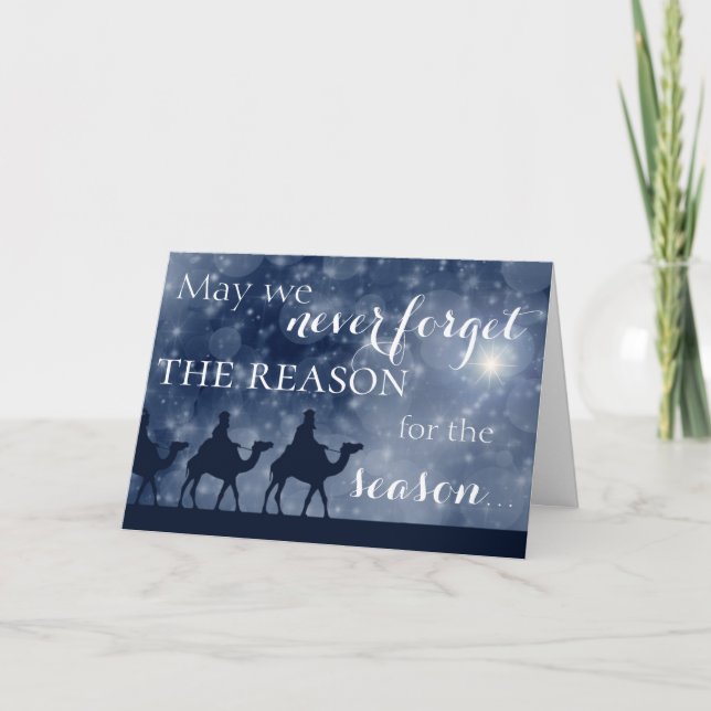 Tarjeta Festiva Christian La razón de la carta de los Navidades de (Anverso)