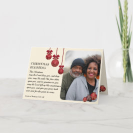 Tarjeta Festiva Christian MAY EL SEÑOR TE BENDIGA Navidades fotogr